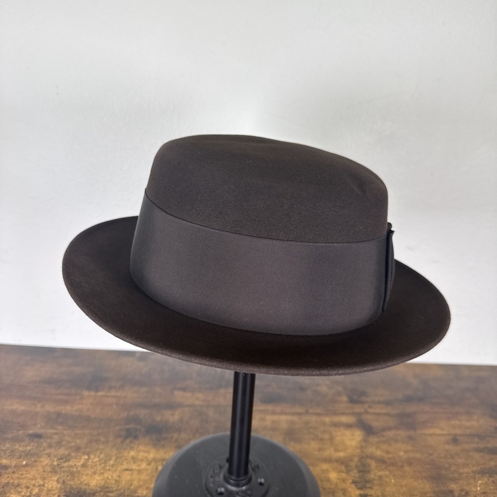 Resistol Flatop 7¼ Brown Mid‑Century Dress Hat Cottrell’s Denver Rolnick Liner